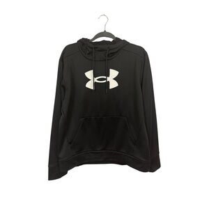 Under Armour Men's Medium Loose Pullover Hoodie Black Pocket Hood